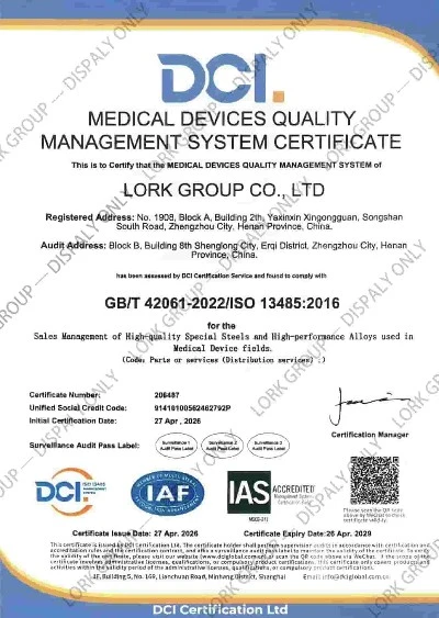 ISO 13485 Medical devices - Quality management systems Lork Group ISO 13485 Medical Certification